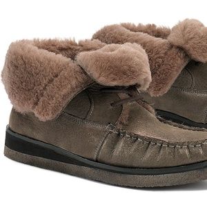 Trask Shannon Genuine Shearling Lined Bootie Taupe